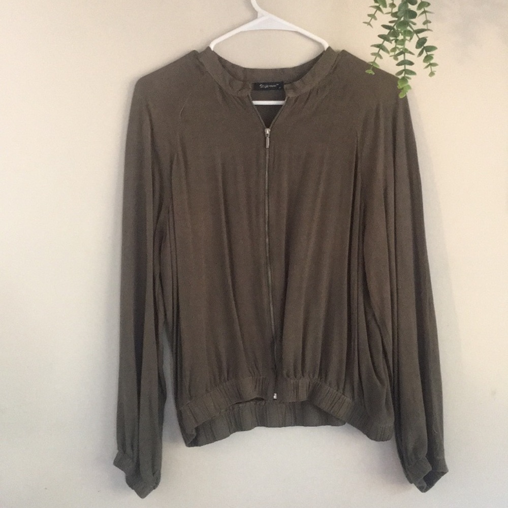 Bomber style light weight zip up